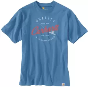 Image of Carhartt Workwear Fishing T-Shirt, blue Size M blue, Size M
