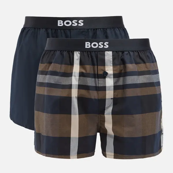 Image of BOSS Bodywear Cotton 2-Pack Boxer Shorts - S Beige Underwear and Nightwear male 50496091-261 S