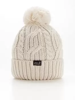 Image of Jack Wolfskin Stormlock Pompom Beanie - Cream