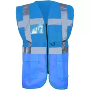 Image of Yoko Hi-Vis Premium Executive/Manager Waistcoat / Jacket (2XL) (Royal) - Royal