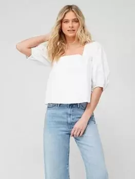 Image of Tommy Hilfiger Cotton Blouse - White, Size 38, Women