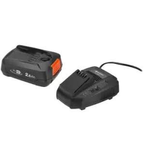 Image of Gardena AL 1830 CV and PBA 18V/45 P4A 18v Cordless Li-ion Battery 2.5ah and Battery Charger 2.5ah