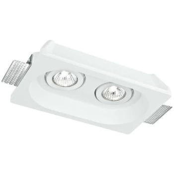 Image of Fan Europe Lighting - Fan Europe MORGANA 2 Light Recessed Adjustable Downlight White 25.5x15.5x5.5cm
