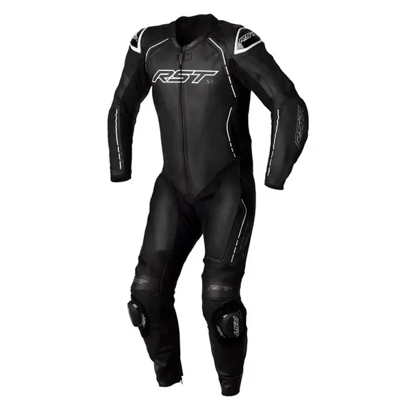 Image of RST S1 CE Leather One Piece Suit Black White Size 46