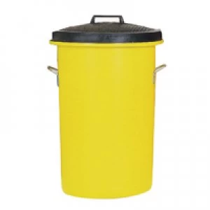 Image of Slingsby Heavy Duty Coloured Dustbin Yellow 85 Litre 311971