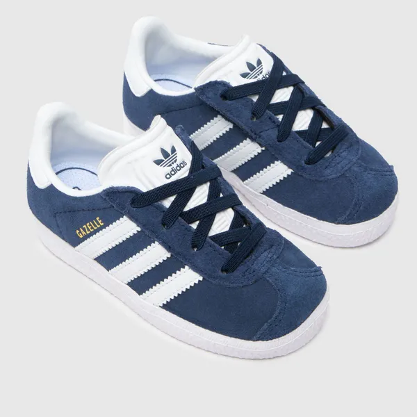 Image of adidas navy & white gazelle Toddler trainers Navy/White UK 8