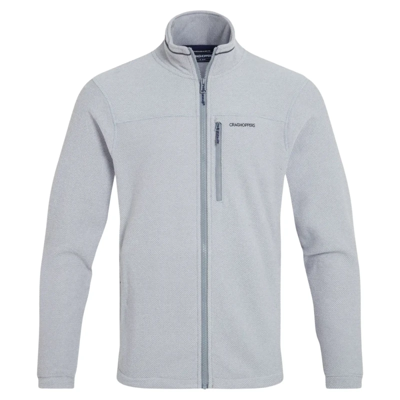 Image of Craghoppers Craghoppers Men Souther Jacket Full-Zip Insulating Active Fleece in Light Grey Size: Small Light Grey S Male 5063260131421