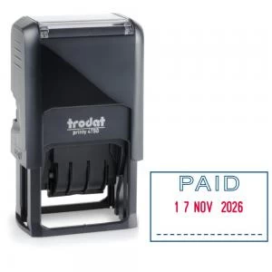 Image of Trodat Printy Dater 4750L1 Self-inking Stamp 39 x 23mm - This stamp