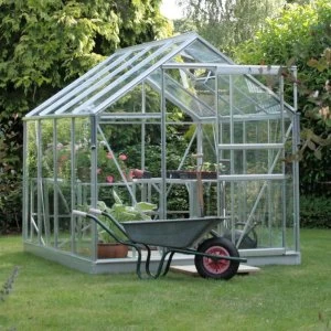Image of Vitavia Venus 6' x 8' Horticultural Glass Greenhouse - Silver