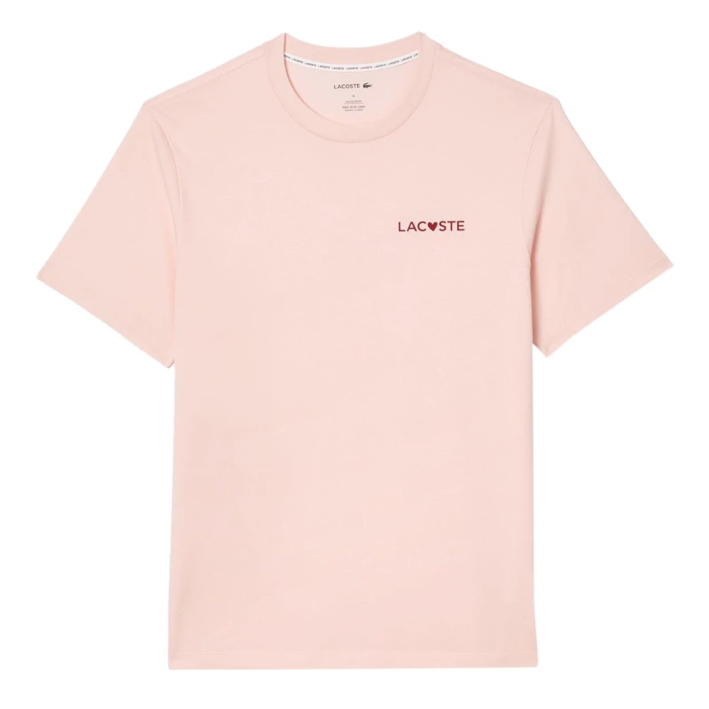 Image of Lacoste Valentines Loungewear T-Shirt Pink male XS