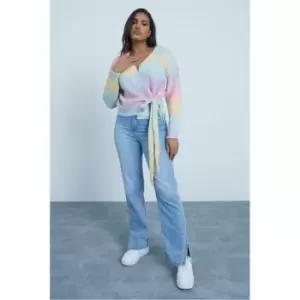 Image of I Saw It First Pink Ombre Oversized Wrap Cardigan - Pink