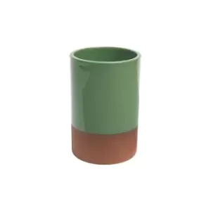 Image of Dexam - Sintra Glazed Terracotta Wine Cooler Green