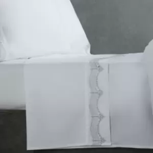 Image of Belledorm - Annaya Flat Sheet (King/Superking) (Grey) - Grey