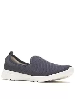 Image of Hush Puppies Good Slip On Plimsolls - Navy, Size 8, Women