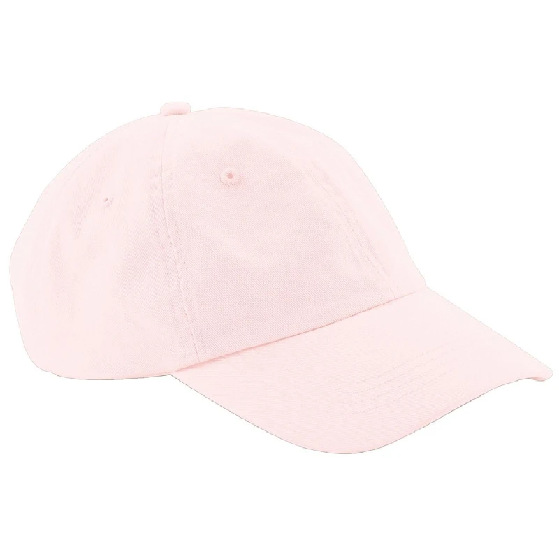 Image of Beechfield Beechfield Men Low Profile 6 Panel Dad Cap in Light Pink Light Pink One Size Male 5057520206455