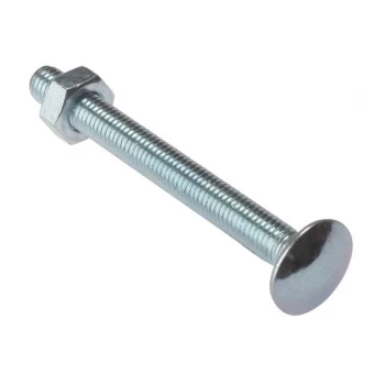 Image of ForgeFix Carriage Bolt & Nut ZP M8 x 40mm Bag 10