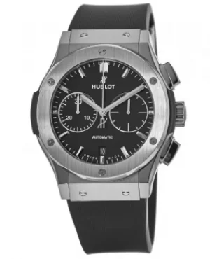 Image of Hublot Classic Fusion Chronograph 45mm Black Dial Titanium Case Rubber Strap Mens Watch 521.NX.1171.RX 521.NX.1171.RX