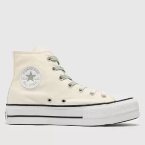 Image of Converse Stone Ombre Lace Lift Hi Trainers