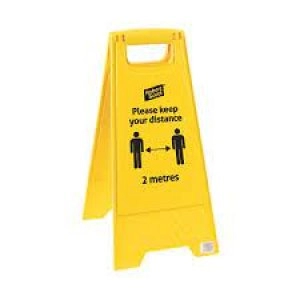 Image of Robert Social Distancing Safety Sign (Pack of 5) 104366
