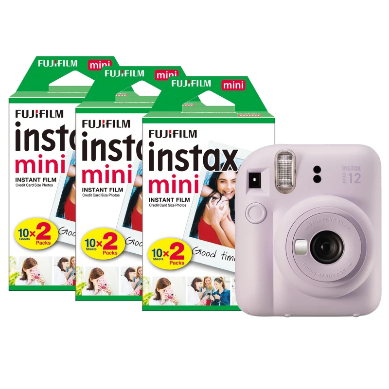 Image of Fujifilm Fujifilm Instax Mini 12 Instant Camera - Lilac Purple (Camera + 60 Shot Pack) 16806133+3x2PK