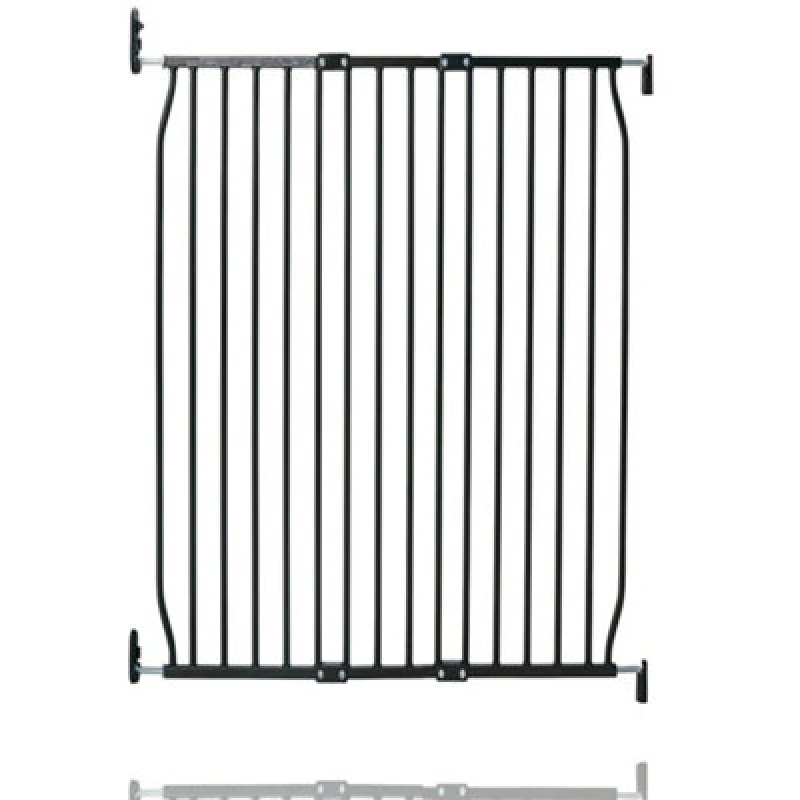 Image of Safetots Extra Tall Eco Screw Fit Baby Gate, Black, 90Cm - 100Cm, Extra Tall Gate 100Cm In Height, Stair Gate For Baby