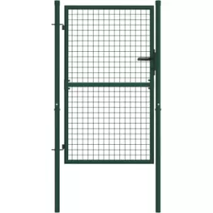 Image of Fence Gate Steel 100x125cm Green Vidaxl Green