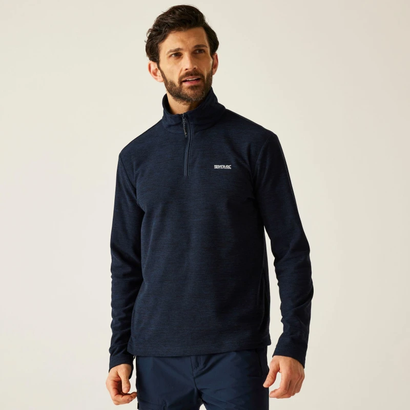 Image of Regatta Regatta Men Thompson Marl Lightweight Half-Zip Fleece in Navy Size: Medium Navy M Male 5063516219408