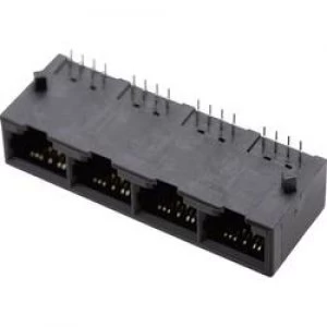 Image of BEL Stewart Connectors SS 71804 NF SS 71804 NF RJ45 Socket horizontal mount Nickel coated Metal