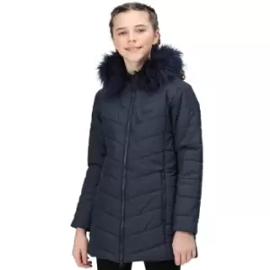 Image of Regatta Girls Fabrizia Padded Warm Hooded Parka Jacket 5-6 Years - Chest 59-61cm (Height 110-116cm)