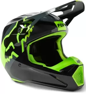 Image of FOX V1 Xpozr Motocross Helmet, black-grey, Size S, black-grey, Size S