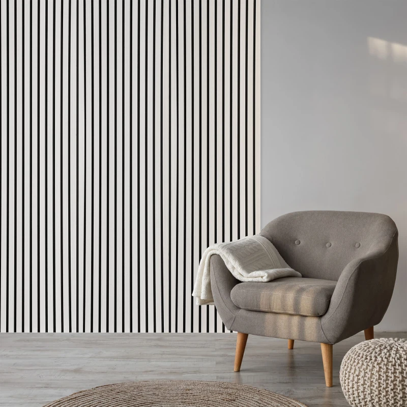Image of Fuse Acoustic Wall Panels Acoustic Wooden Wall Panel in White Oak, 2.4m x 0.6m in Grey Grey Unisex