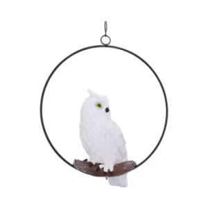 Image of Sorens Perch White Snowy Owl Hanging Decoration