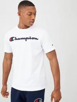 Image of Champion Logo Crew Neck T-Shirt - White