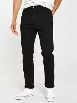Image of Levis 502 Regular Tapered Jeans - Nightshine, Black, Size 36, Inside Leg R=32", Men