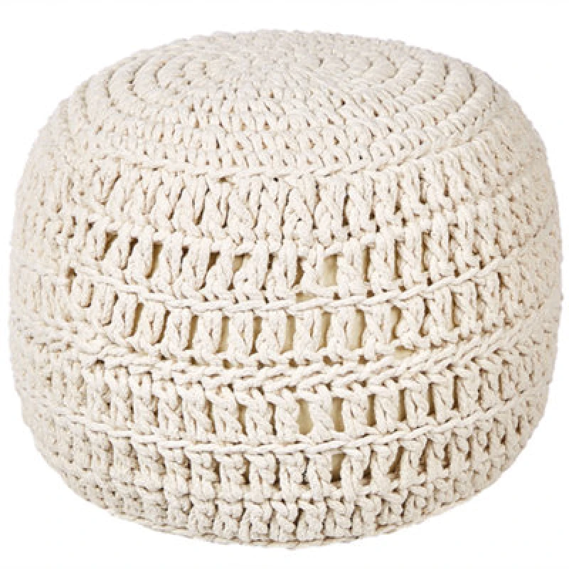 Image of Beliani Pouffe Arpatu Cotton Light Beige