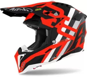 Image of Airoh Aviator 3 Rainbow Carbon Motocross Helmet, red, Size S, red, Size S