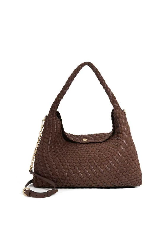 Image of Dune London Womens 'Deliberate L' Shoulder Bag in Dark Brown Dark Brown Female One Size
