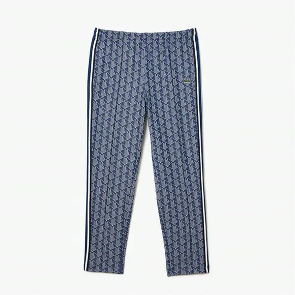 Image of Lacoste Monogram Trackpants - Blue 2XL