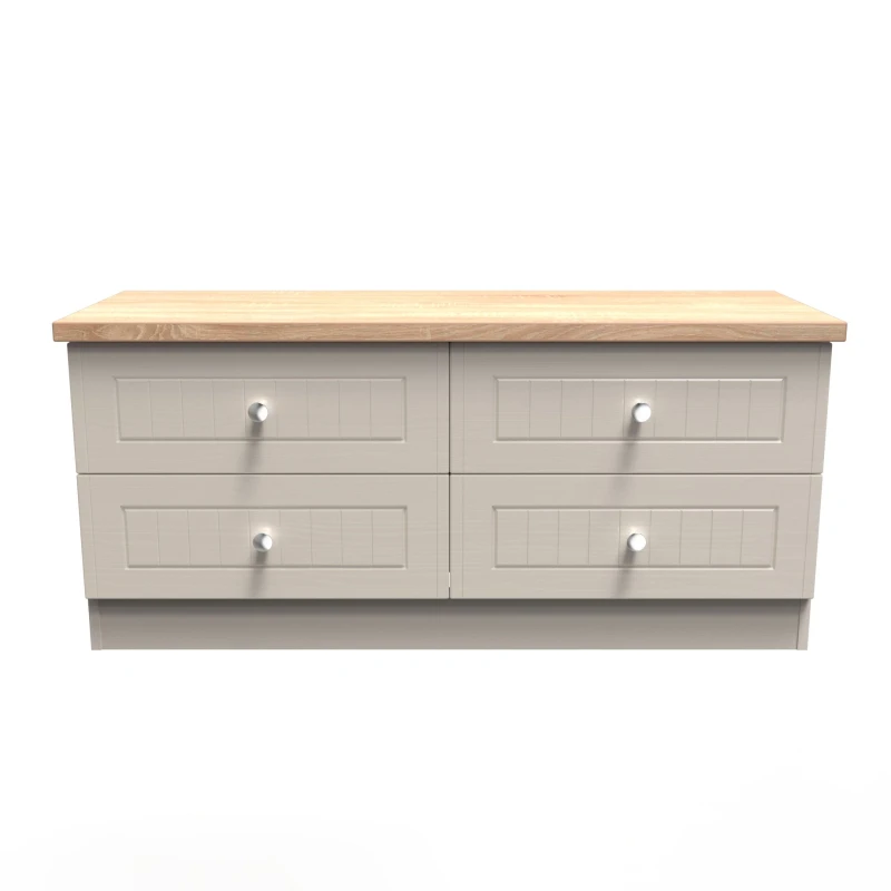 Image of Ready Assembled 2 U Norton 4 Drawer Bed Box (Ready Assembled) in Taupe Size: Small Taupe Unisex Small