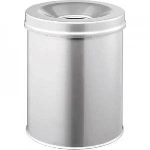 Image of Durable 330523 Waste paper basket 15 l (Ø x H) 260 mm x 357mm Steel Silver