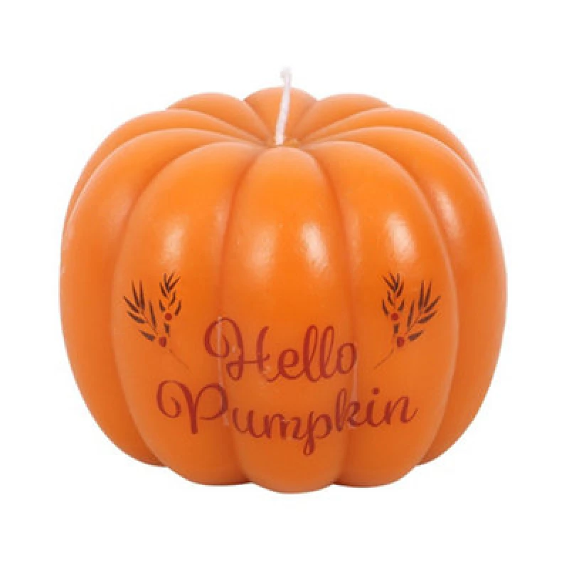 Image of Something Different Something Different Hello Pumpkin Candle in Orange Orange One Size Unisex 5063750604145