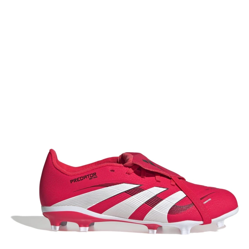 Image of adidas Predator League Fold-Over Tongue Junior Firm Ground Football Boots Red 4