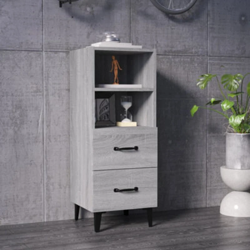 Image of VIDAXL Sideboard Grey Sonoma 34.5x34x90cm Engineered Wood Vidaxl 8720287085430