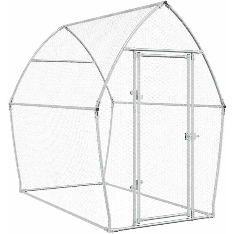 Image of VIDAXL Chicken Cage Silver 200x105x182cm Galvanised Steel Vidaxl 8721012410411