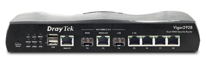 Image of Draytek DrayTek Vigor 2928 Multi-Gigabit Multi-WAN Wired FTTP Router V2928-K