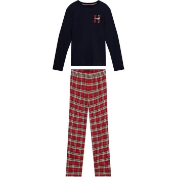 Image of Tommy Bodywear Pyjama Set - Navy/Plaid