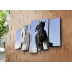 Image of 5PATK-119 Multicolor Decorative Canvas Painting (5 Pieces)