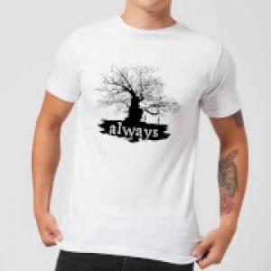 Image of Harry Potter Always Tree Mens T-Shirt - White - S