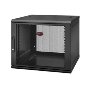 Image of APC NetShelter WX 9U Single Hinged Wall-mount Enclosure 600mm Deep Wall mounted rack Black