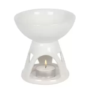 Image of White Deep Bowl Oil burner